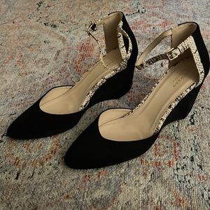 Cole Haan black and snakeskin print heels